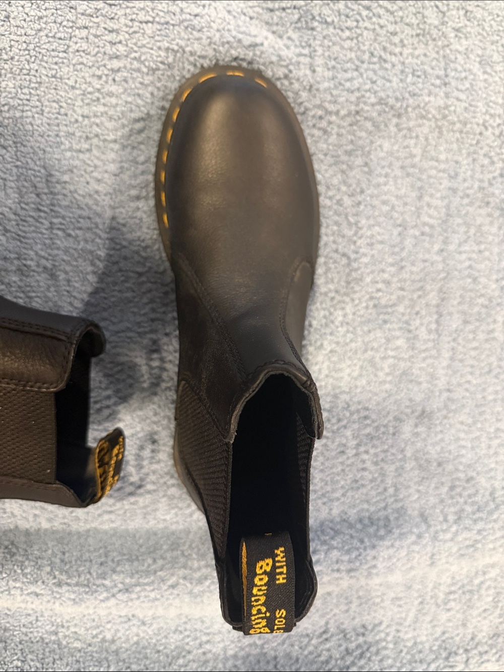 Dr. Martens Black Chelsea Boot with Yellow Stitching - Picture 3 of 5